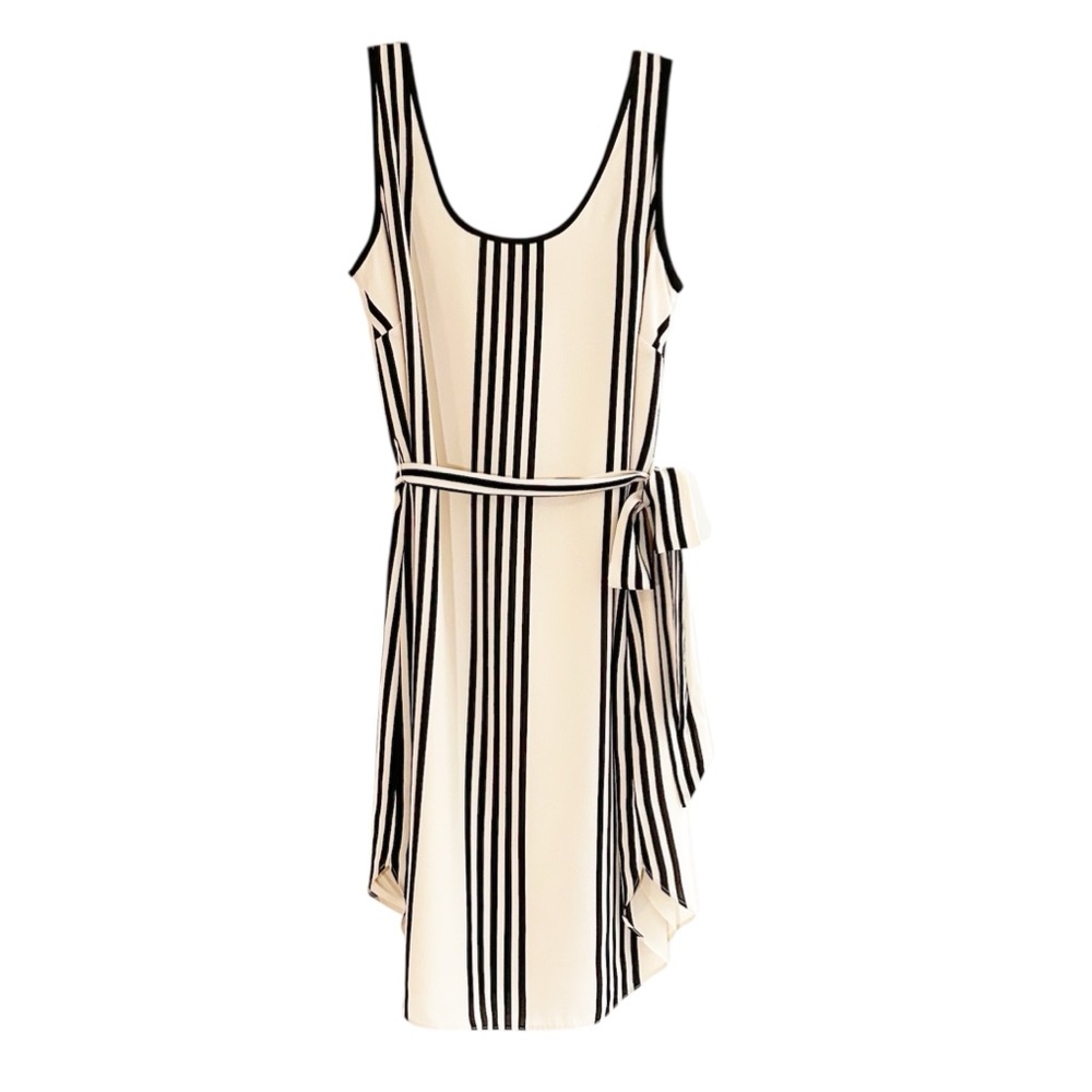 NWOT- Ann Taylor-  Black and Cream Striped Sheath Dress